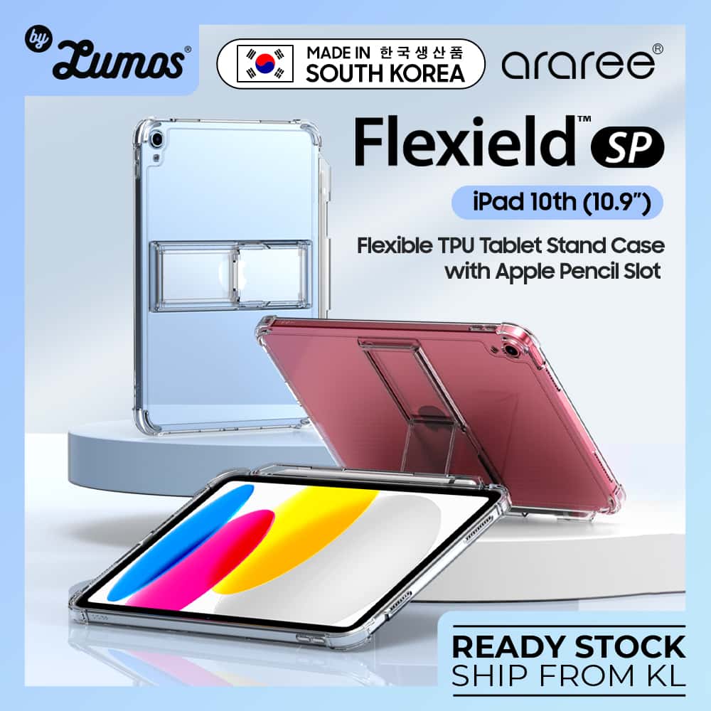 ARAREE FLEXIELD SP Apple iPad 10th (10.9 Inch) TPU Tablet Stand Case With Apple Pencil Slot