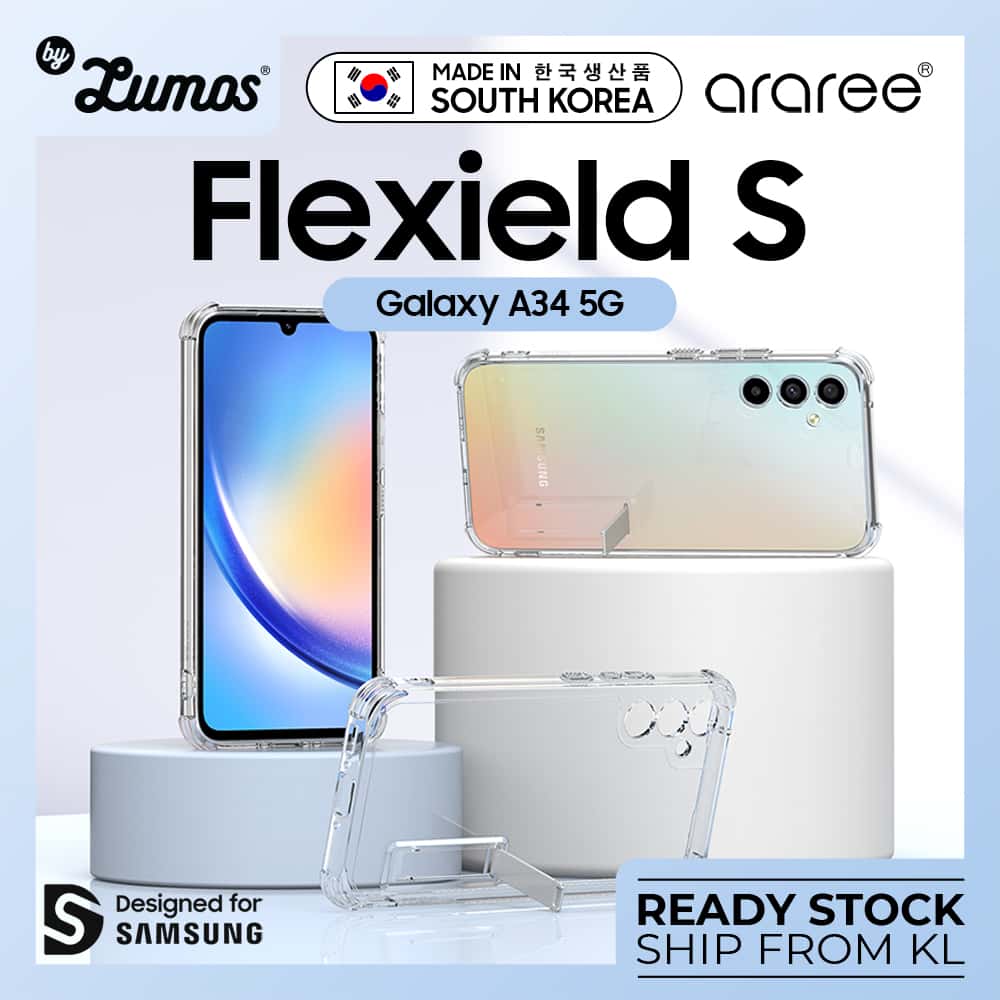 ARAREE FLEXIELD S Samsung Galaxy A34 Soft Clear Black Cover Protective Case
