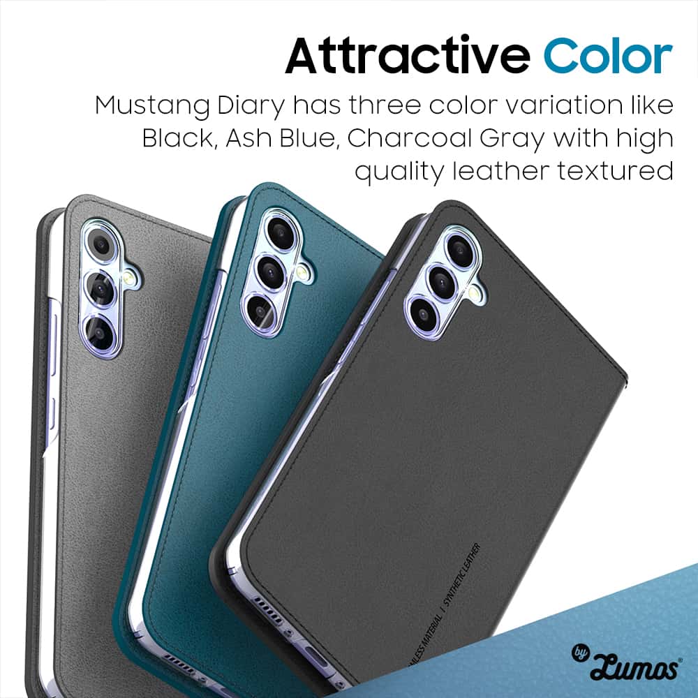 ARAREE MUSTANG DIARY Samsung Galaxy A34 Flip Handmade Practical Card Slots Case