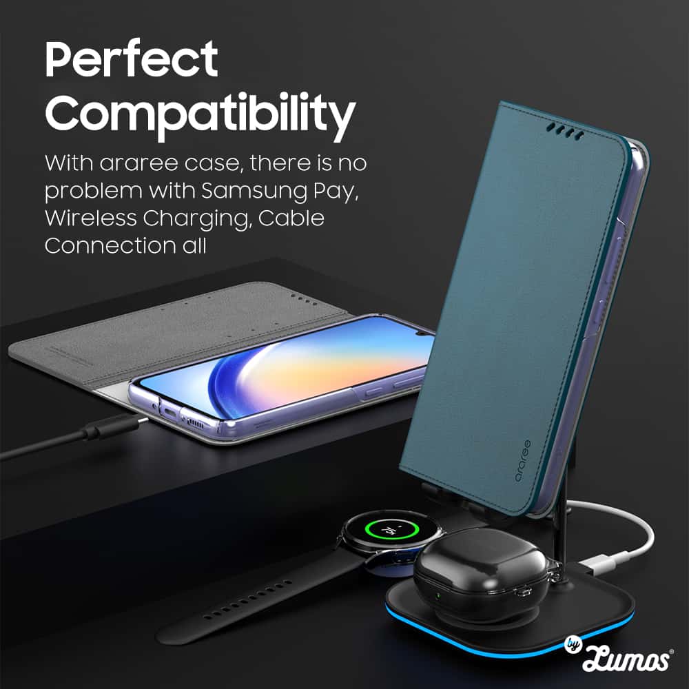 ARAREE MUSTANG DIARY Samsung Galaxy A34 Flip Handmade Practical Card Slots Case