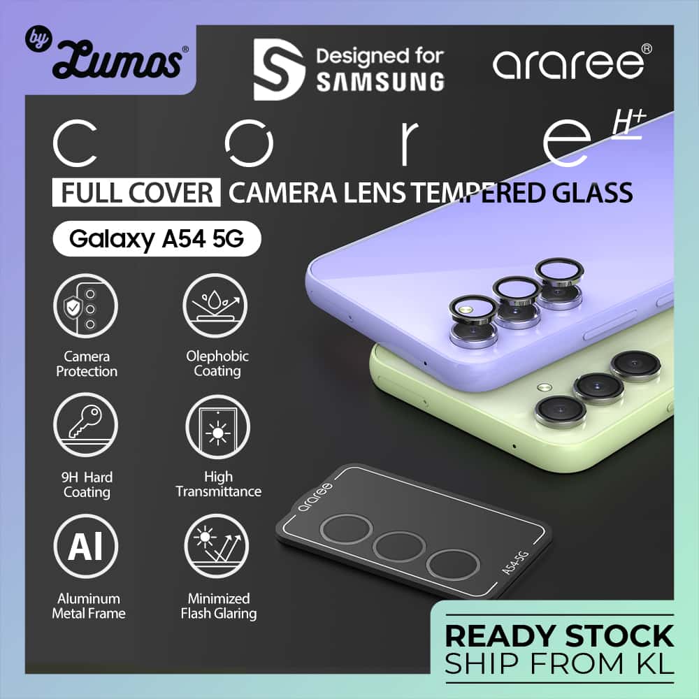 ARAREE C-SUB Core MR Samsung Galaxy A54 Full Coverage Tempered Glass Camera Lens Protector
