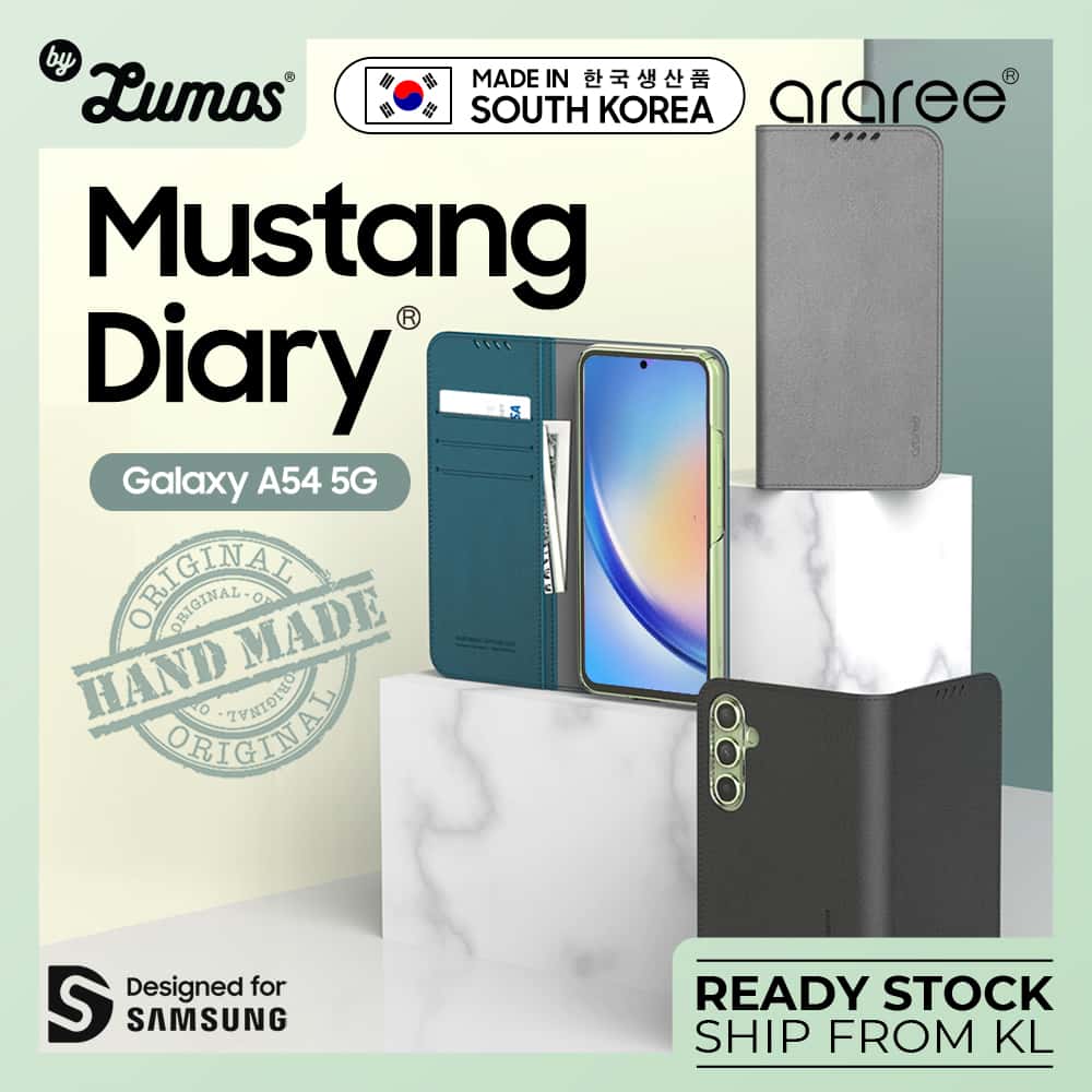 ARAREE MUSTANG DIARY Samsung Galaxy A54 Flip Handmade Practical Card Slots Case