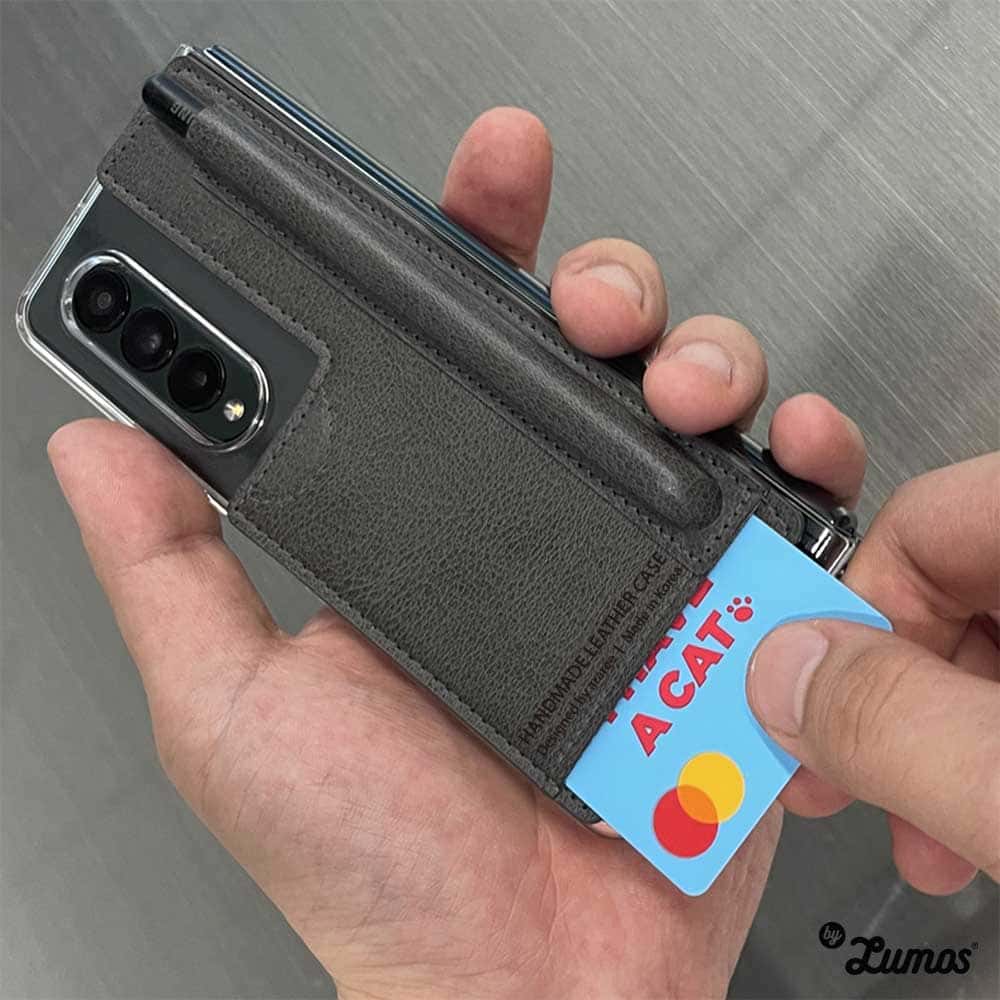 ARAREE STICK POCKET CP For Samsung Galaxy Z Fold 3/Z Fold 4/Z Fold 5 All In One S Pen & Card Pocket Wallet