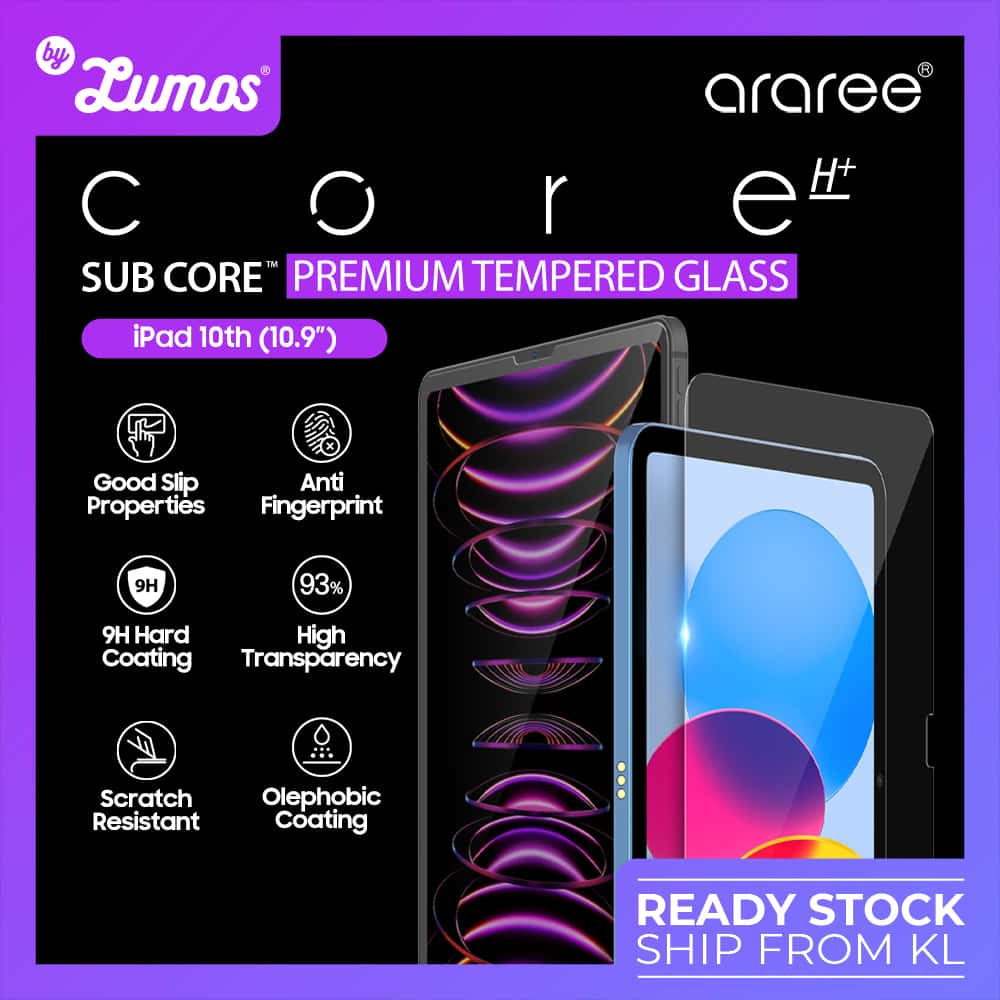 ARAREE SUBCORE Apple iPad 10th Gen. 10.9 Inch Premium Full Coverage Tempered Glass