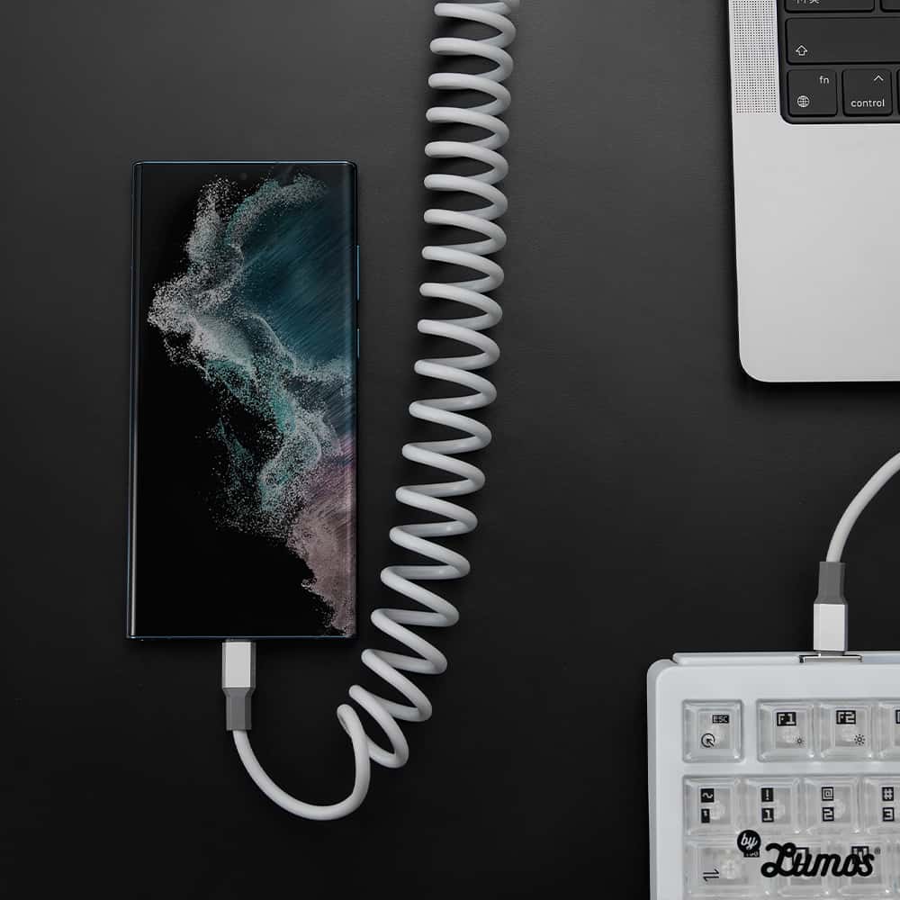 TEGIC COIL USB FAST CHARGING CABLE Fast Charger USB-C To USB-C 100W, USB-C To Lightning 27W, Cable 1.8M Long