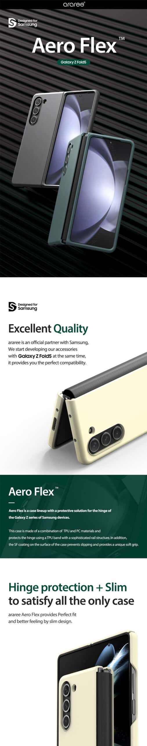 ARAREE AERO FLEX Samsung Galaxy Z Fold 5 Protective Phone Case