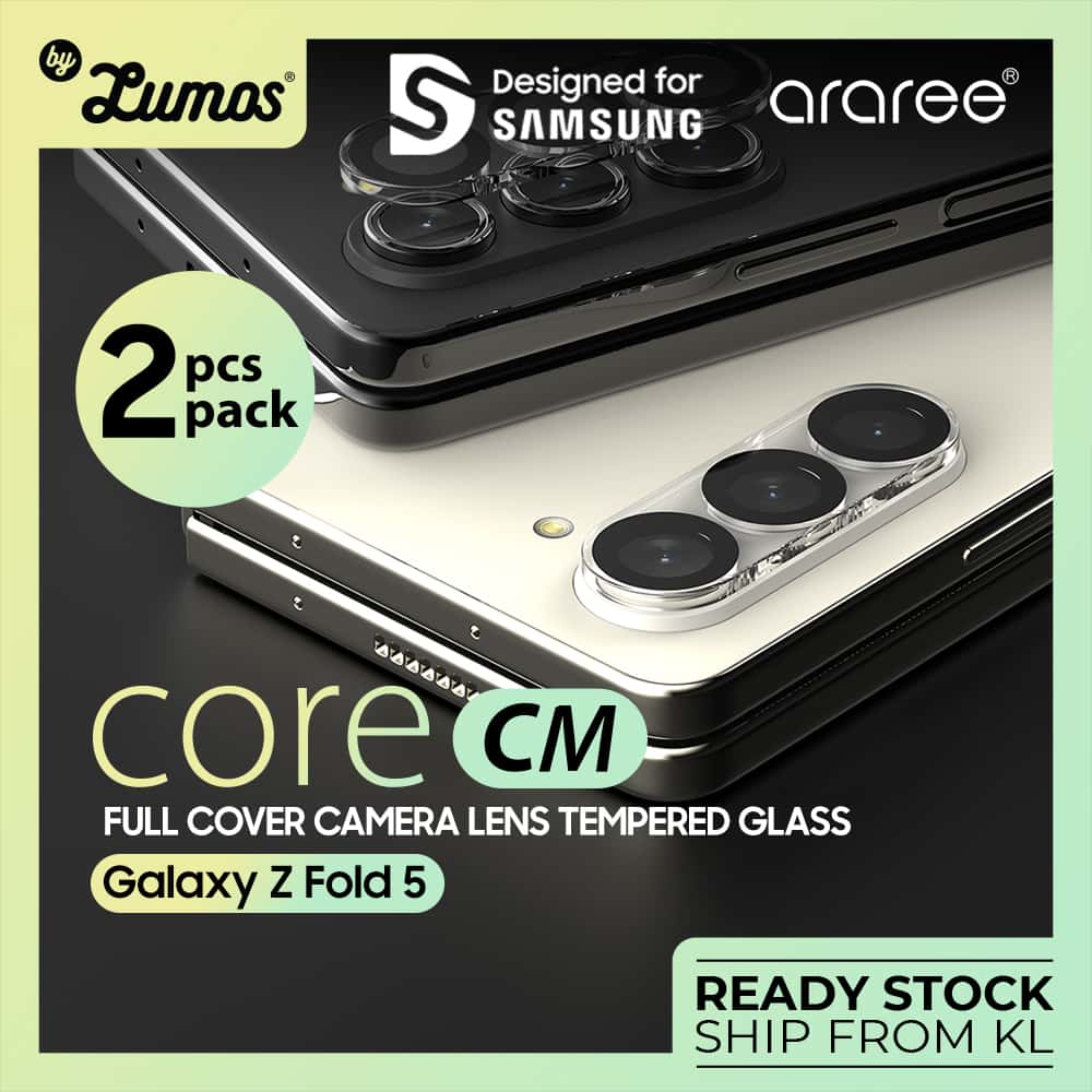 ARAREE CORE CM SAMSUNG GALAXY Z FOLD 5 FULL COVER CAMERA LENS TEMPERED GLASS