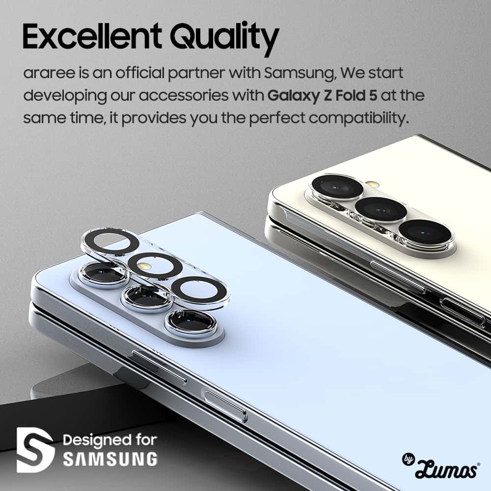 ARAREE CORE CM SAMSUNG GALAXY Z FOLD 5 FULL COVER CAMERA LENS TEMPERED GLASS