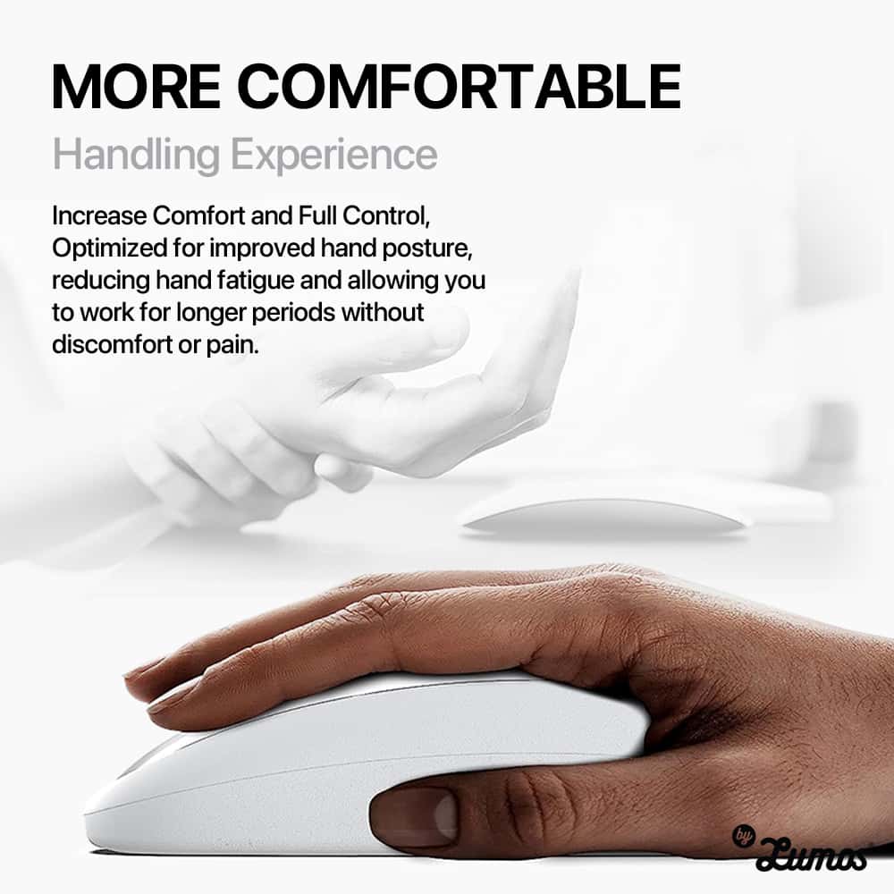 INVISIBLE SAFEGUARD CHARGING BASE Designed For A-PPLE Magic Mouse 2, Ergonomic & Wireless Charging Magsafe & QI Techno