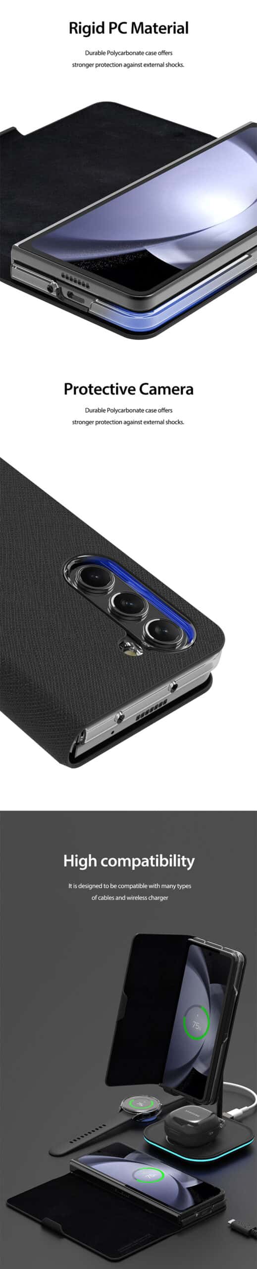 ARAREE BONNET DIARY Samsung Galaxy Z Fold 5 Premium Hand Made Case