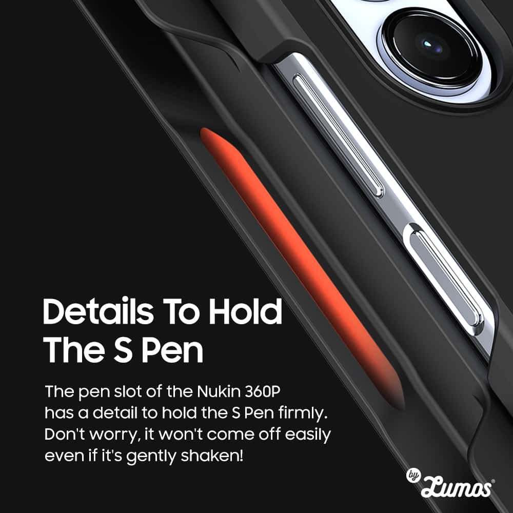 ARAREE NUKIN 360 P SERIES Samsung Galaxy Z Fold 5 Slim Transparent Full Cover S Pen Storage Case