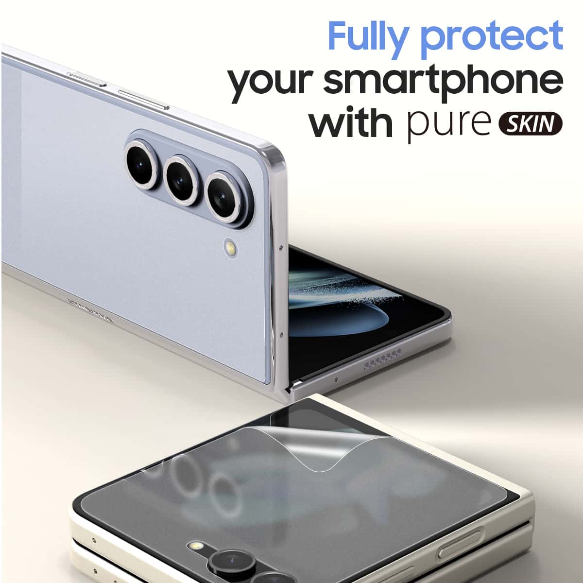 ARAREE PURE SKIN 2PCS (MATT FILM) Samsung Galaxy Z Fold 5 /Z Flip 5 Anti-Fingerprint Tempered Glass