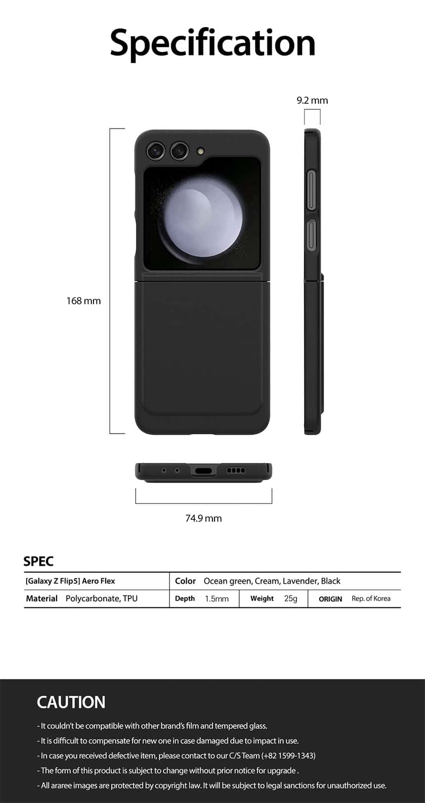 ARAREE AERO FLEX Samsung Galaxy Z Flip 5 Protective Phone Case