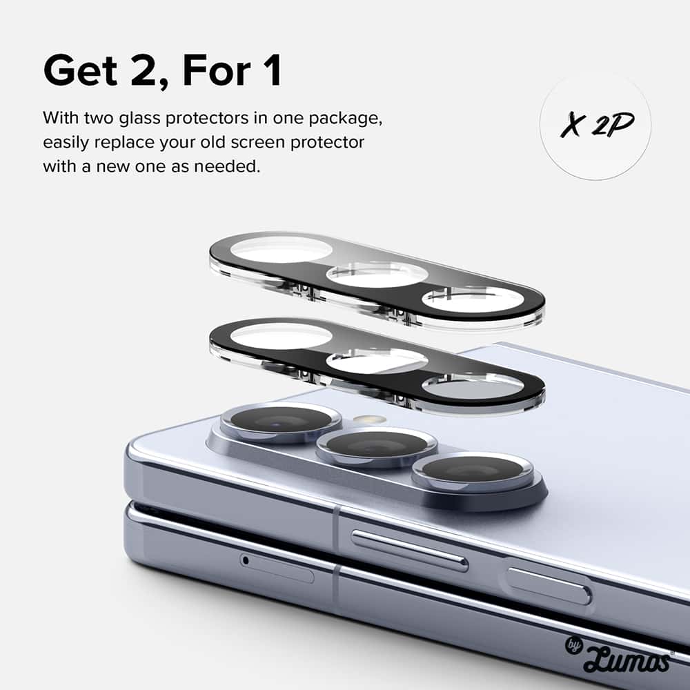 RINGKE Full Cover Camera For Samsung Galaxy Z Fold 5 Camera Lens Protector Glass 2 Pcs