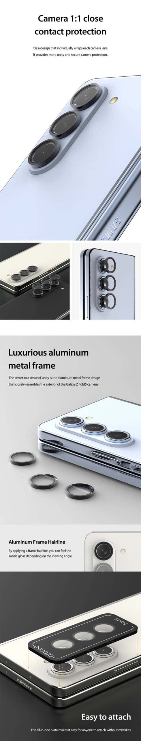 ARAREE CORE MR Full Cover Camera Lens Samsung Galaxy Z Fold 5 Tempered Glass Protector