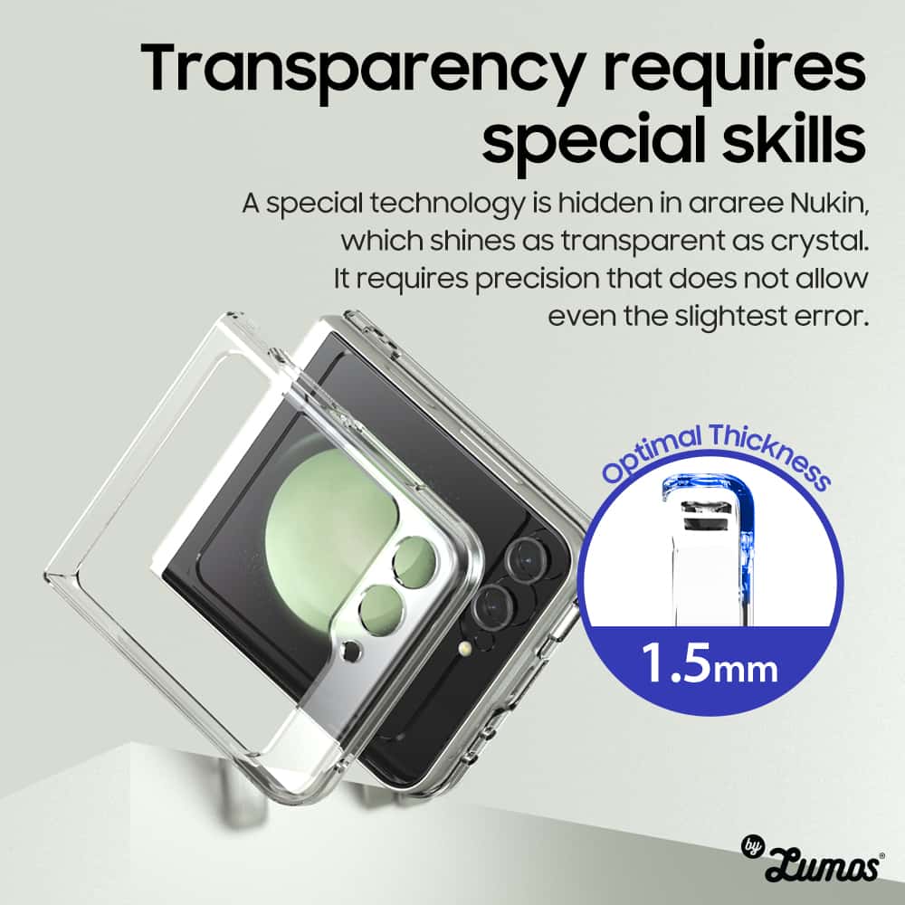 ARAREE SAMSUNG GALAXY Z FLIP 5 NUKIN M Series Simple Slim Transparent Protective Case