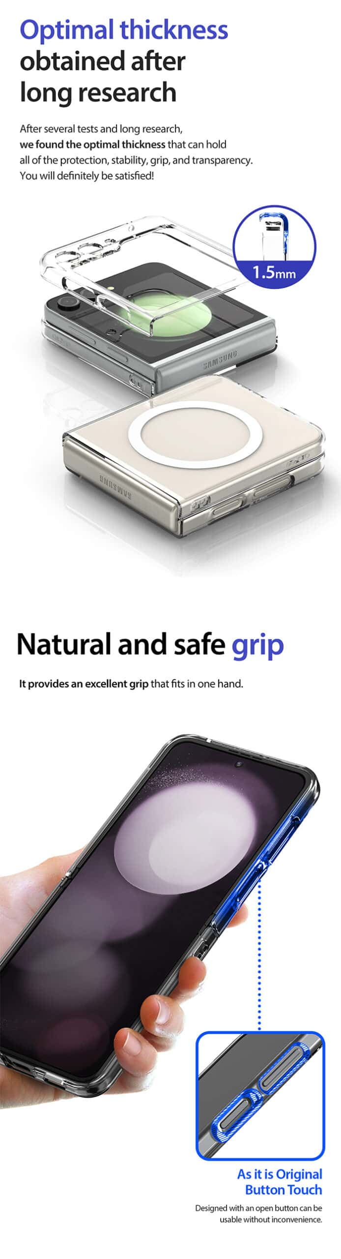 ARAREE SAMSUNG GALAXY Z FLIP 5 NUKIN M Series Simple Slim Transparent Protective Case