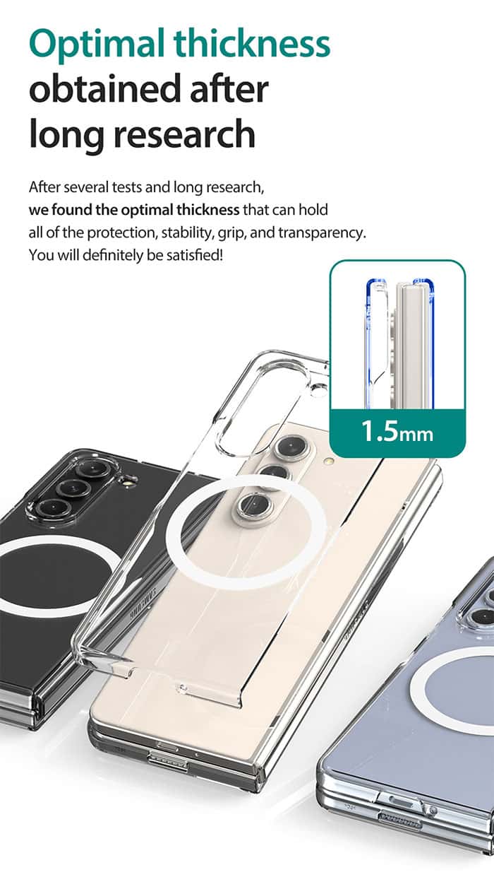 ARAREE SAMSUNG GALAXY Z FOLD 5 NUKIN M SERIES Simple Slim Transparent Full Cover Protective Case