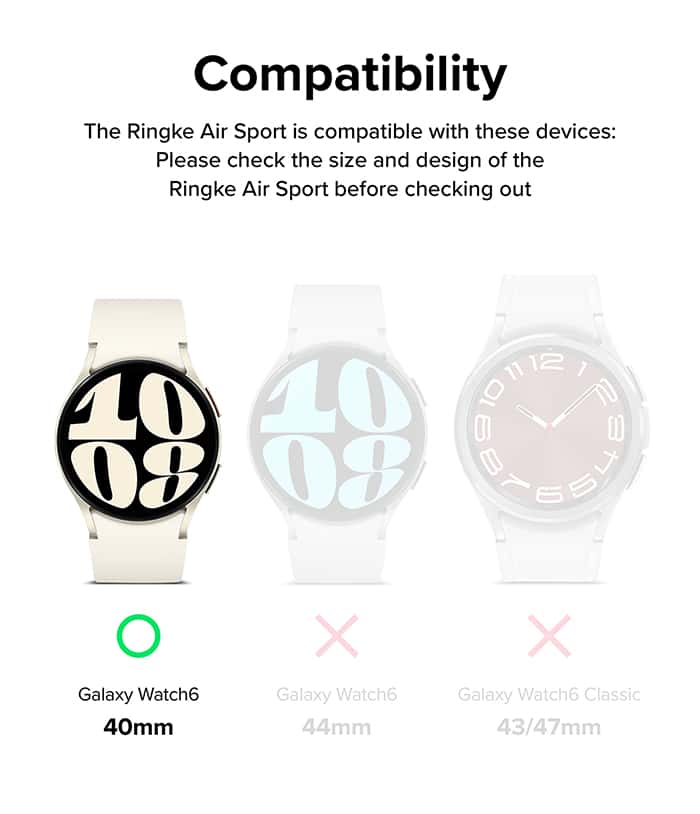 RINGKE AIR SPORTS SERIES Galaxy Watch 6 40mm 44mm TPU Case