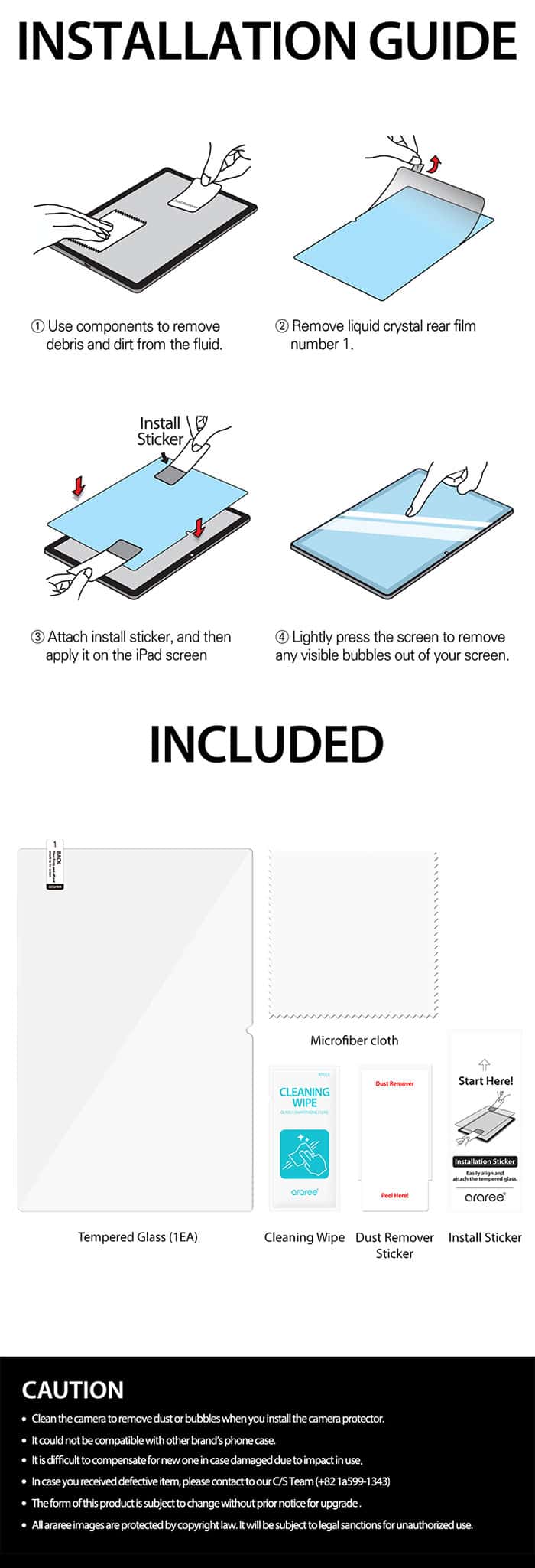 ARAREE Subcore Samsung Galaxy Tab S9 / S9 Plus / S9 Ultra Tempered Glass