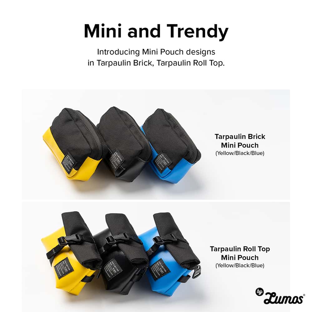 RINGKE TARPAULIN BRICK| ROLL TOP MINI POUCH