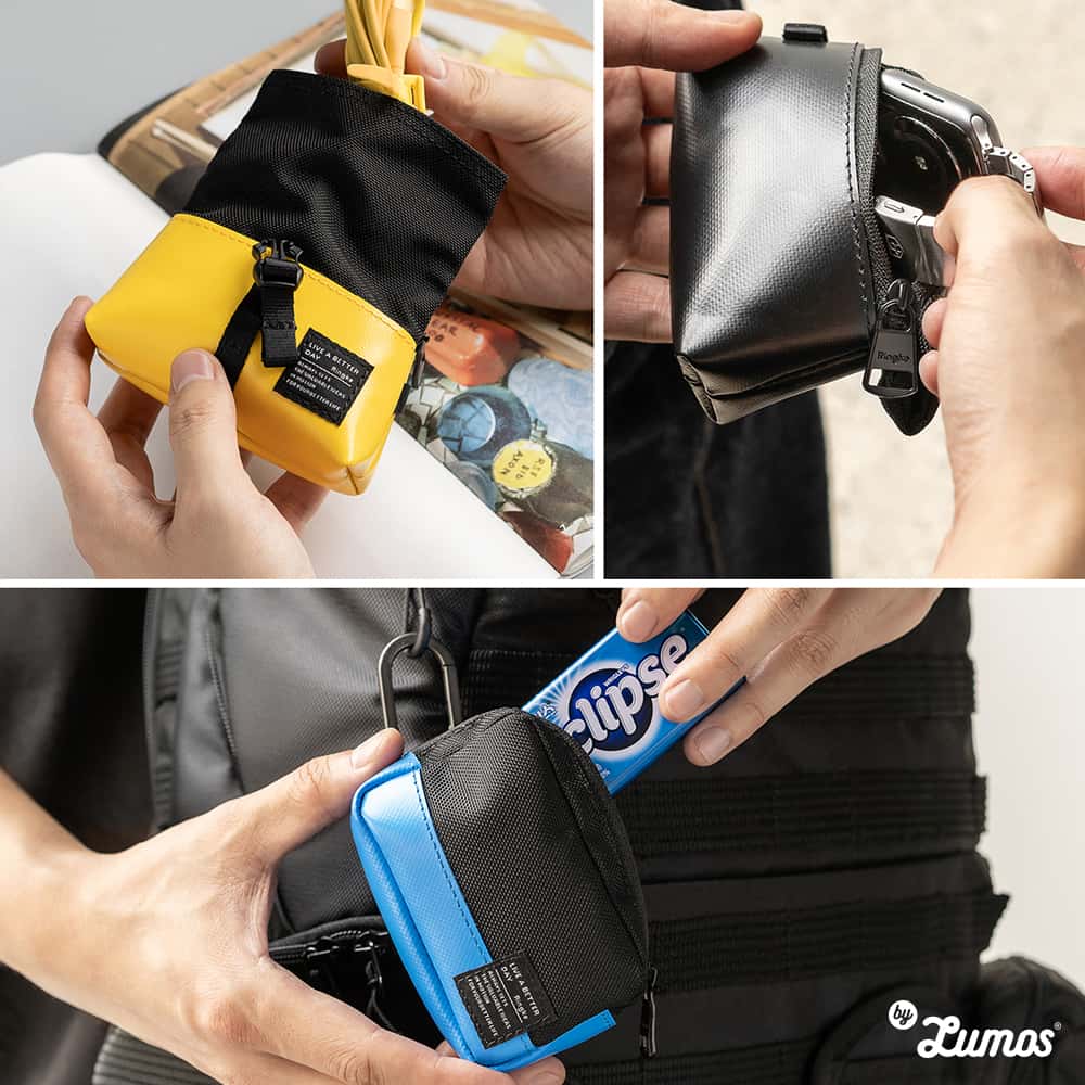 RINGKE TARPAULIN BRICK| ROLL TOP MINI POUCH