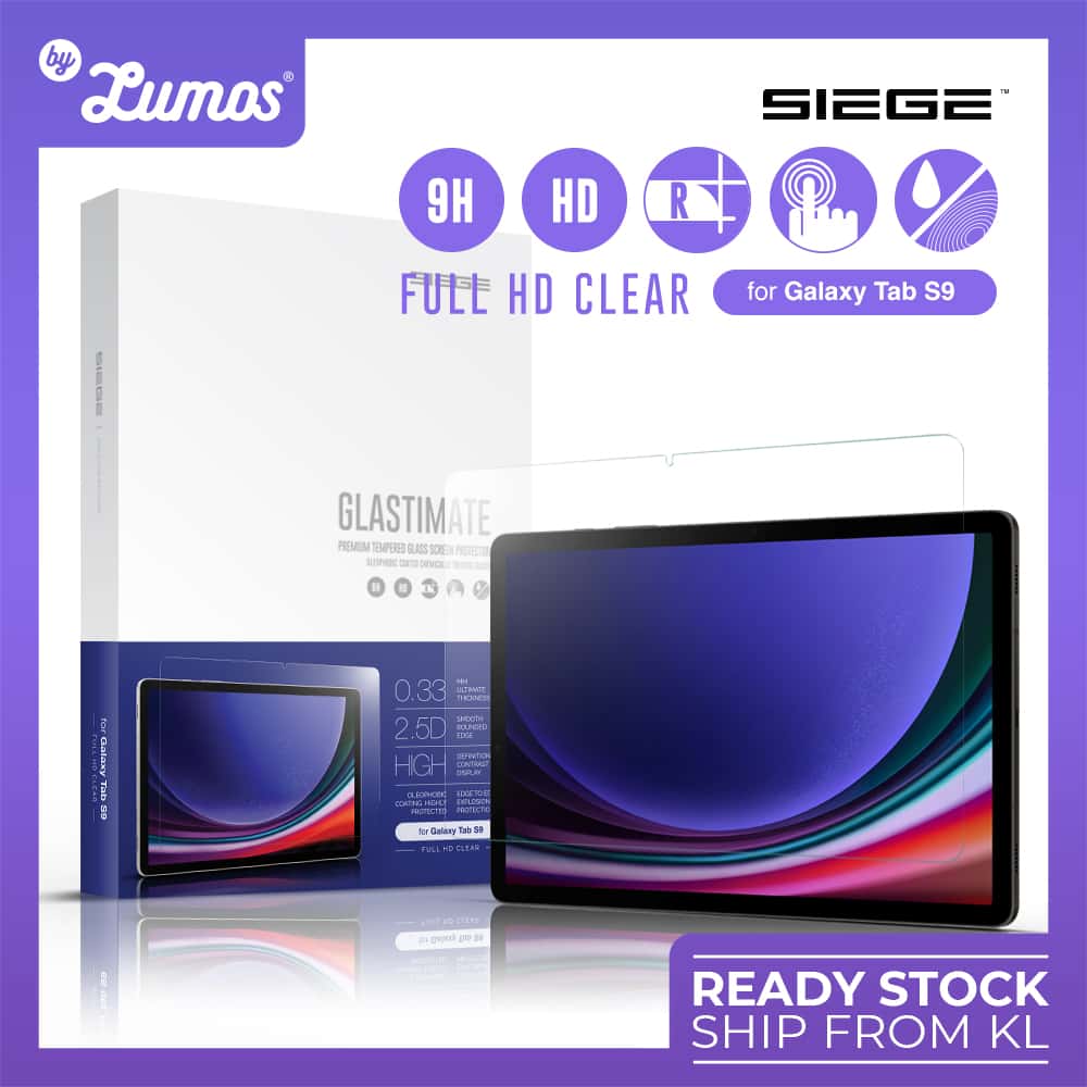 SIEGE GLASTIMATE FULL HD CLEAR FULL COVERAGE SCREEN PROTECTOR For Samsung Galaxy Tab S9