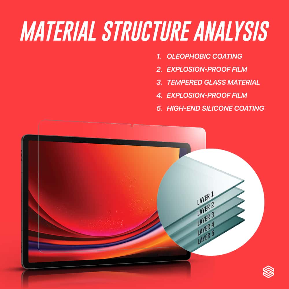 SIEGE GLASTIMATE FULL HD CLEAR FULL COVERAGE SCREEN PROTECTOR For Samsung Galaxy Tab S9 Plus