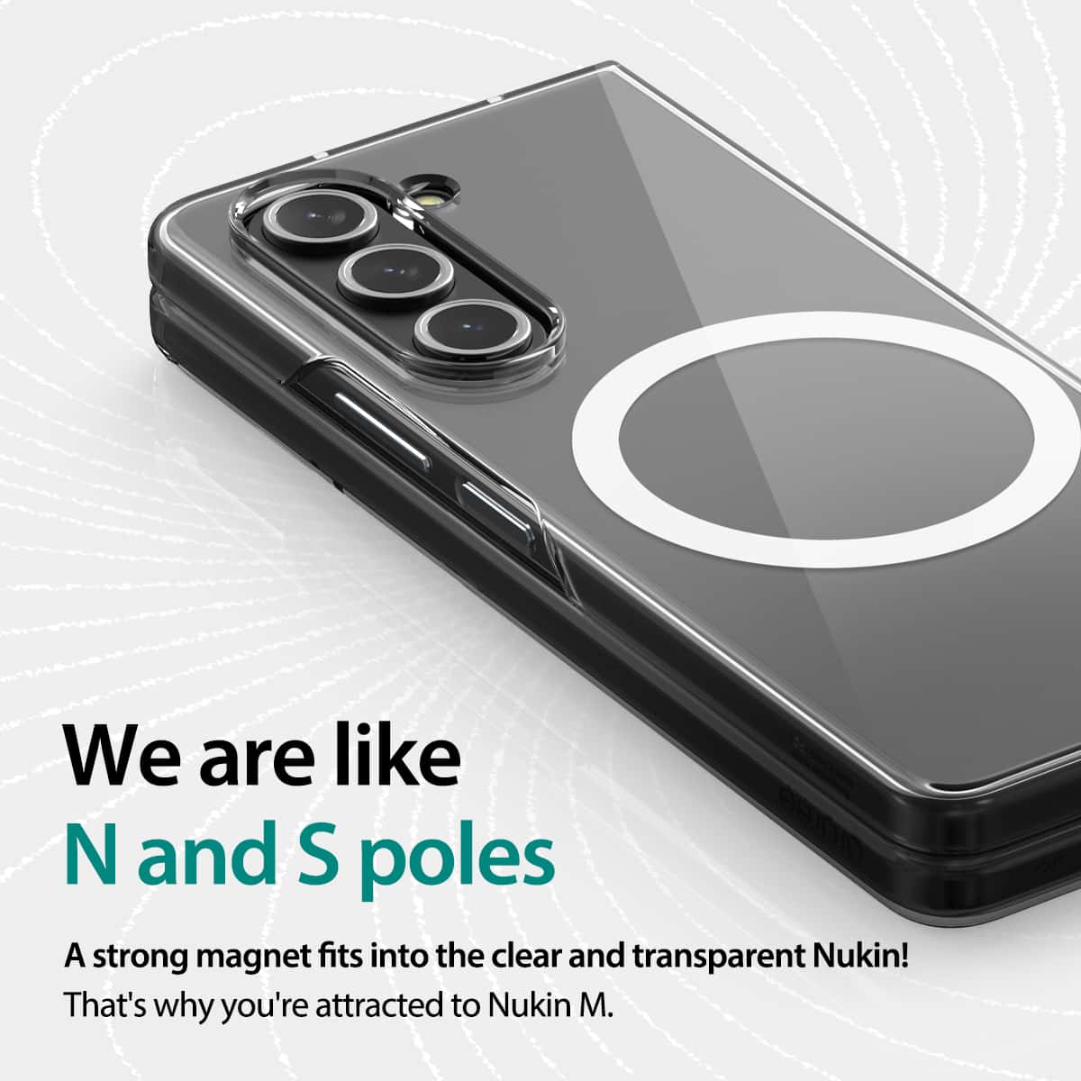 ARAREE SAMSUNG GALAXY Z FOLD 5 NUKIN M SERIES Simple Slim Transparent Full Cover Protective Case
