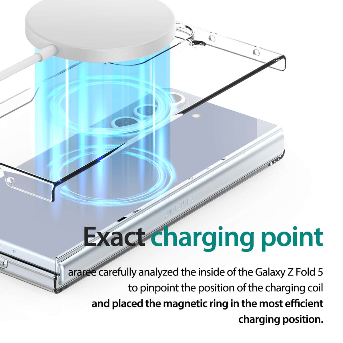 ARAREE SAMSUNG GALAXY Z FOLD 5 NUKIN M SERIES Simple Slim Transparent Full Cover Protective Case