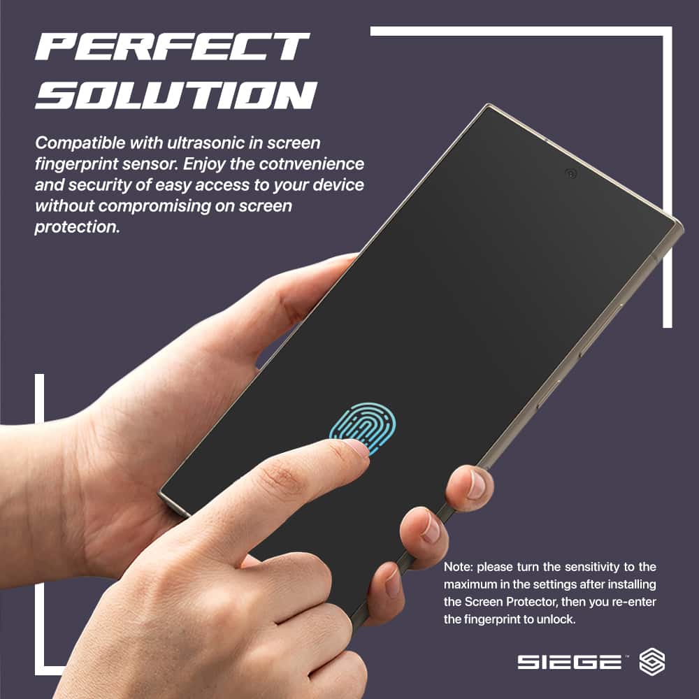 SIEGE GLASTIMATE FULL COVERAGE HD CLEAR PREMIUM TEMPERED GLASS SCREEN PROTECTOR For Samsung Galaxy S24 Series