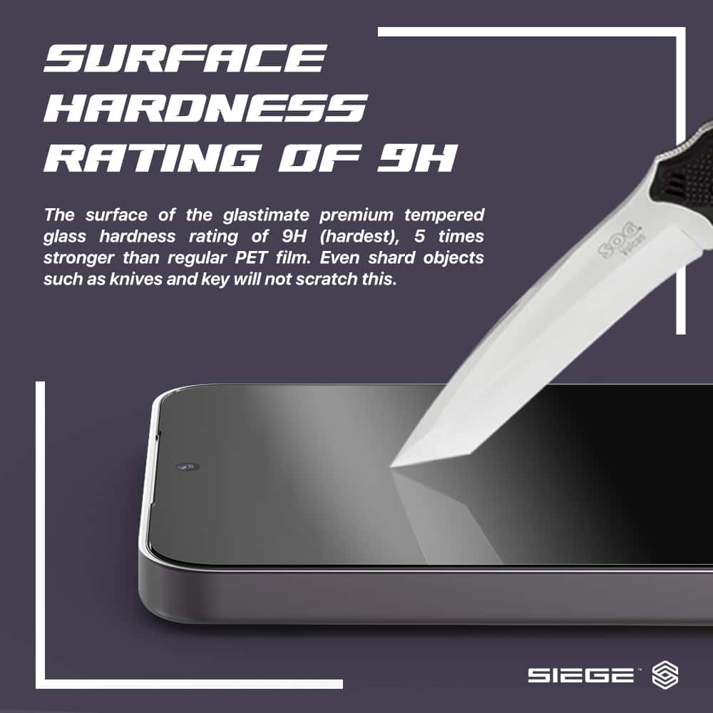 SIEGE GLASTIMATE FULL COVERAGE HD CLEAR PREMIUM TEMPERED GLASS SCREEN PROTECTOR For Samsung Galaxy S24 Series