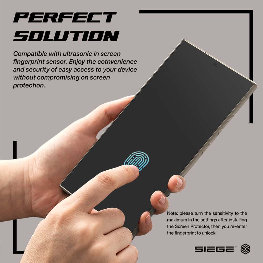 SIEGE GLASTIMATE FULL COVERAGE(ANTI-GLARE MATTE)PREMIUM TEMPERED GLASS SCREEN PROTECTION For Samsung Galaxy S24 Series