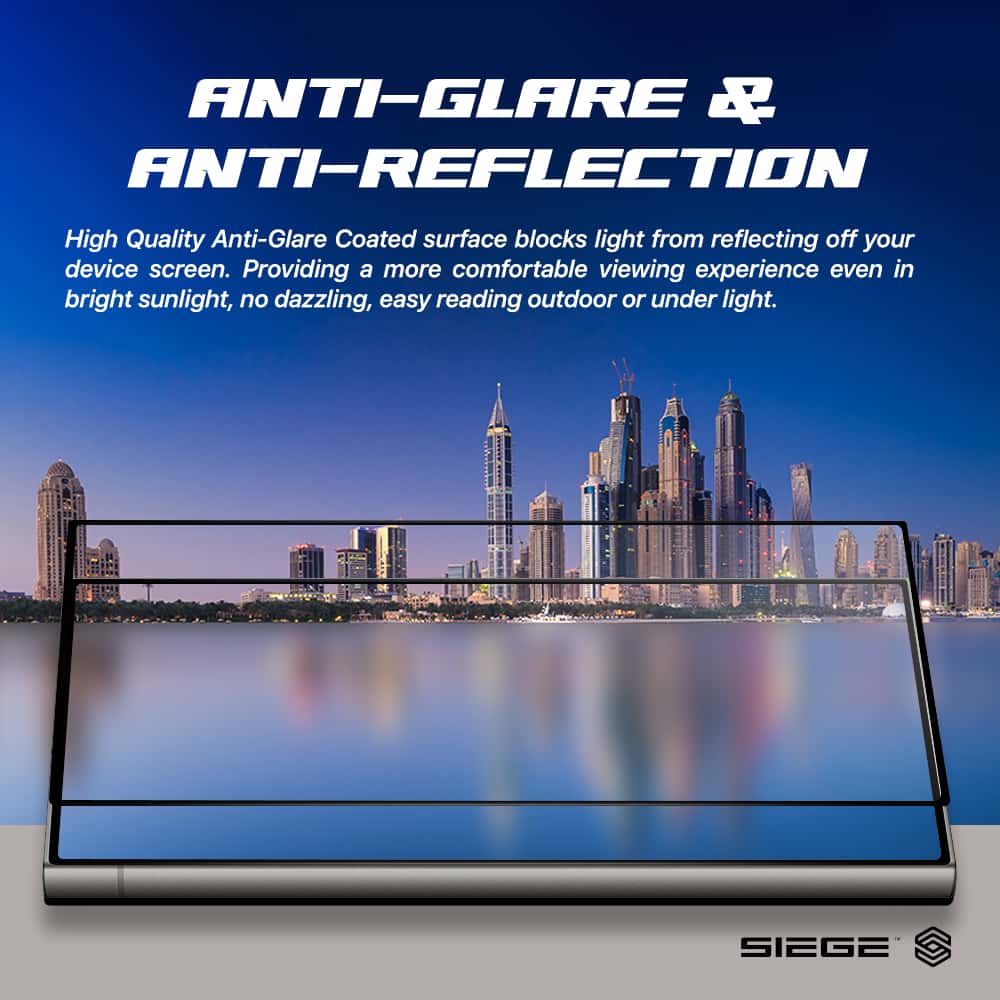 SIEGE GLASTIMATE FULL COVERAGE(ANTI-GLARE MATTE)PREMIUM TEMPERED GLASS SCREEN PROTECTION For Samsung Galaxy S24 Series