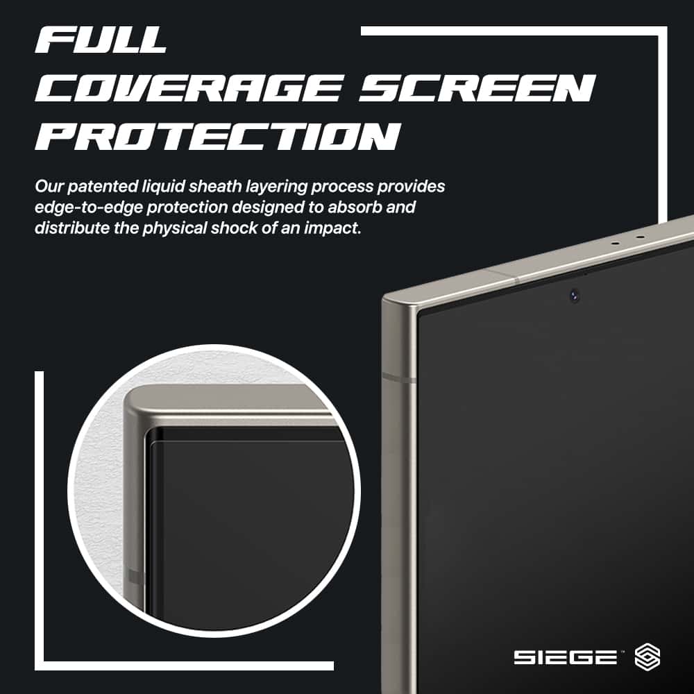 SIEGE GLASTIMATE FULL COVERAGE PRIVACY PREMIUM TEMPERED GLASS SCREEN PROTECTION For Samsung Galaxy S24 Series