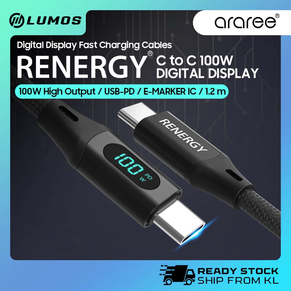 ARAREE RENERGY ADC100C C To C 100w Display Cable 1.2m Length