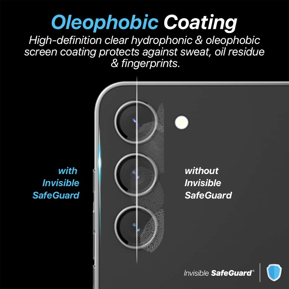 INVISIBLE SAFEGUARD Samsung Galaxy S24 Series Black Camera Lens Tempered Glass Protector