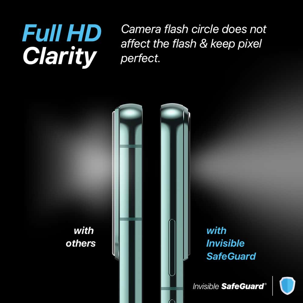 INVISIBLE SAFEGUARD Samsung Galaxy S24 Series Black Camera Lens Tempered Glass Protector