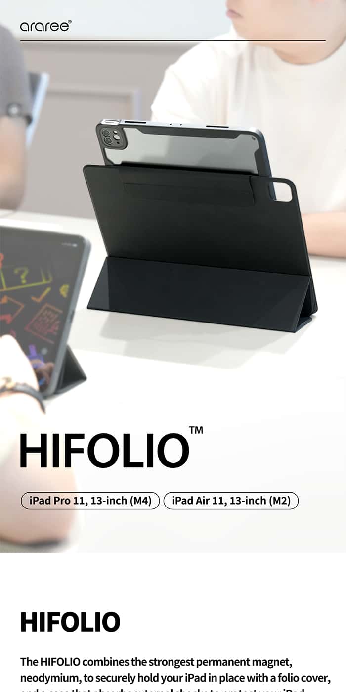 Araree HIFOLIO for iPad Pro / iPad Air 11 / 13 inch (M4 / M2)