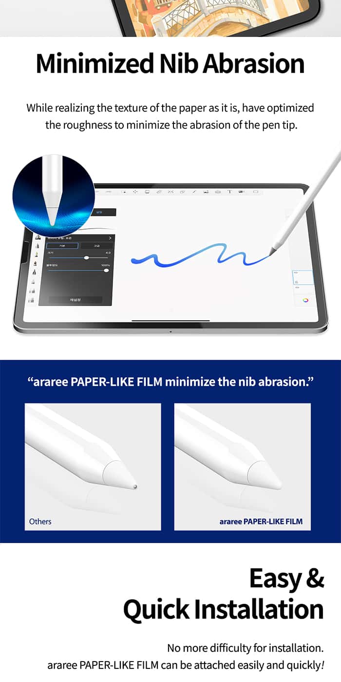 Araree PAPER-LIKE FILM Screen Protectors for iPad Pro / iPad Air 11 / 13 inch (M4 / M2)