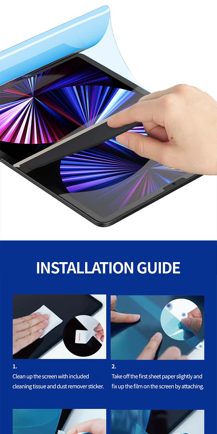 Araree PAPER-LIKE FILM Screen Protectors for iPad Pro / iPad Air 11 / 13 inch (M4 / M2)