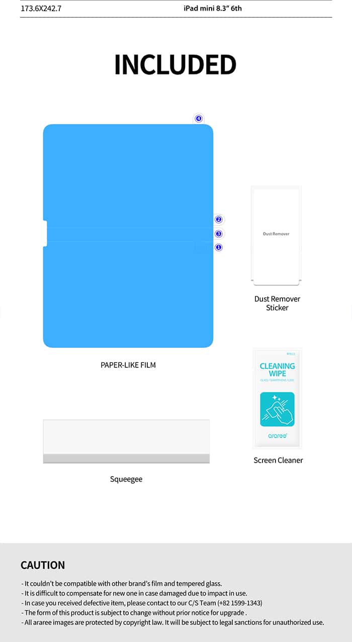 Araree PAPER-LIKE FILM Screen Protectors for iPad Pro / iPad Air 11 / 13 inch (M4 / M2)