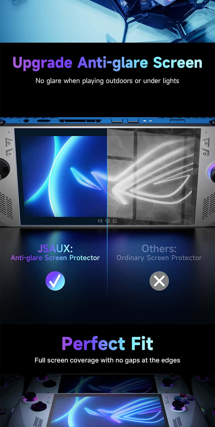 JSAUX GP0113A Tempered Glass for ROG Ally Series