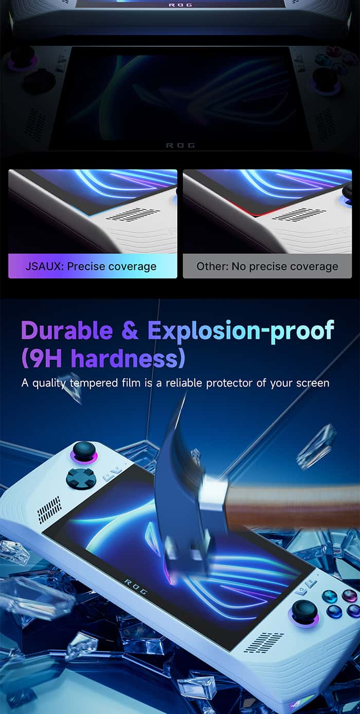 JSAUX GP0113A Tempered Glass for ROG Ally Series