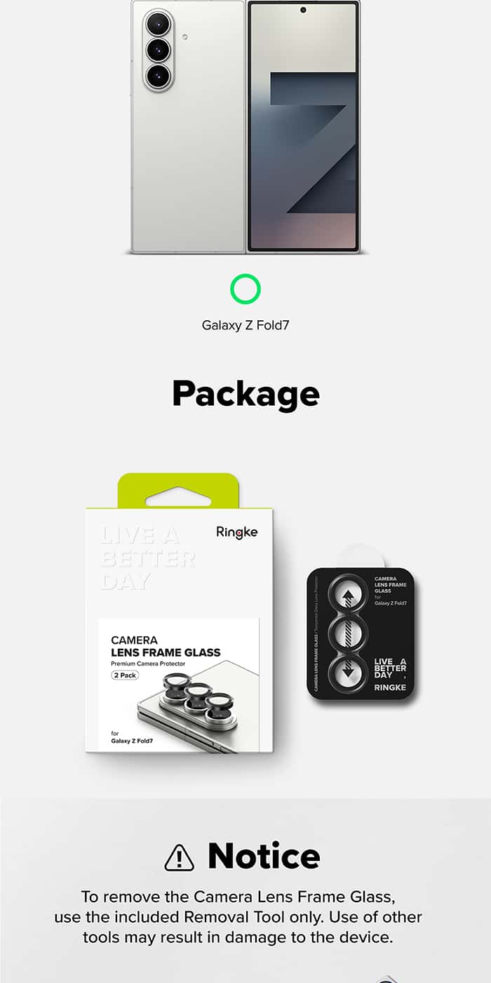 RINGKE CAMERA LENS FRAME GLASS for Samsung Galaxy Z Fold 7