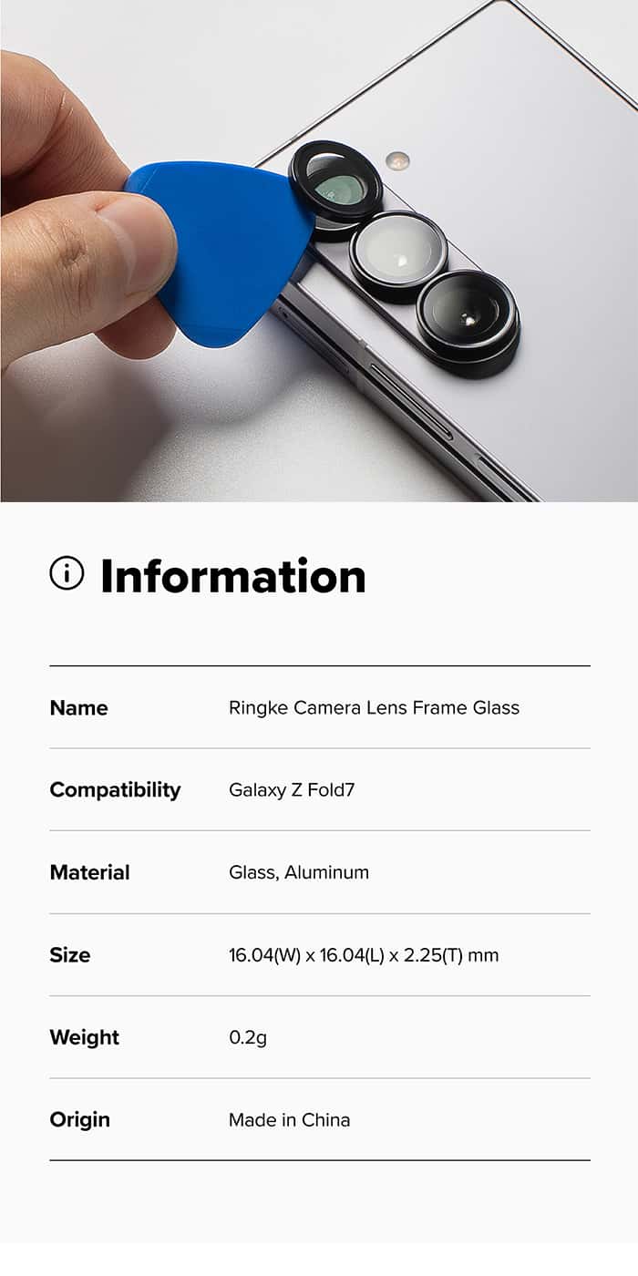 RINGKE CAMERA LENS FRAME GLASS for Samsung Galaxy Z Fold 7
