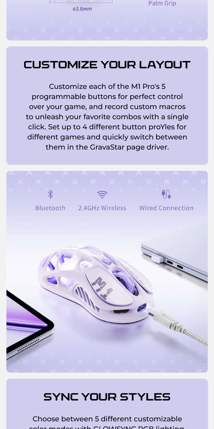 GRAVASTAR MERCURY M1 PRO Special Edition Wireless Gaming Mouse