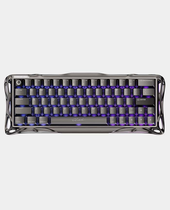Gravastar Mercury V60 Pro 60% Gaming Hall Effect UFO Magnetic Switch Gaming Keyboard Gun Metal