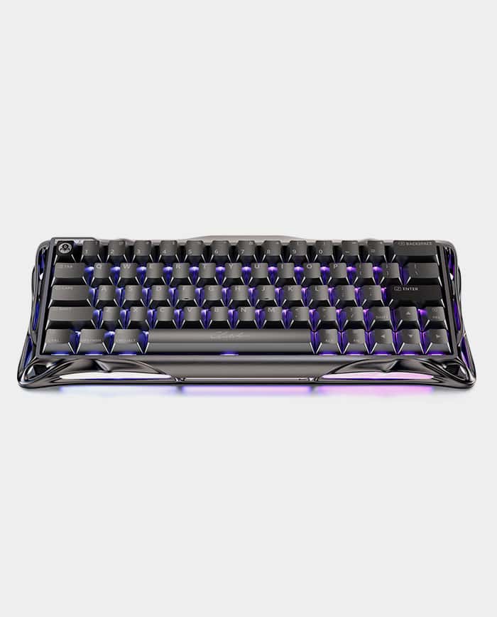 Gravastar Mercury V60 Pro 60% Gaming Hall Effect UFO Magnetic Switch Gaming Keyboard Gun Metal
