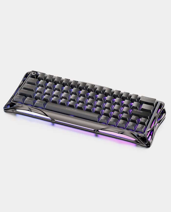 Gravastar Mercury V60 Pro 60% Gaming Hall Effect UFO Magnetic Switch Gaming Keyboard Gun Metal